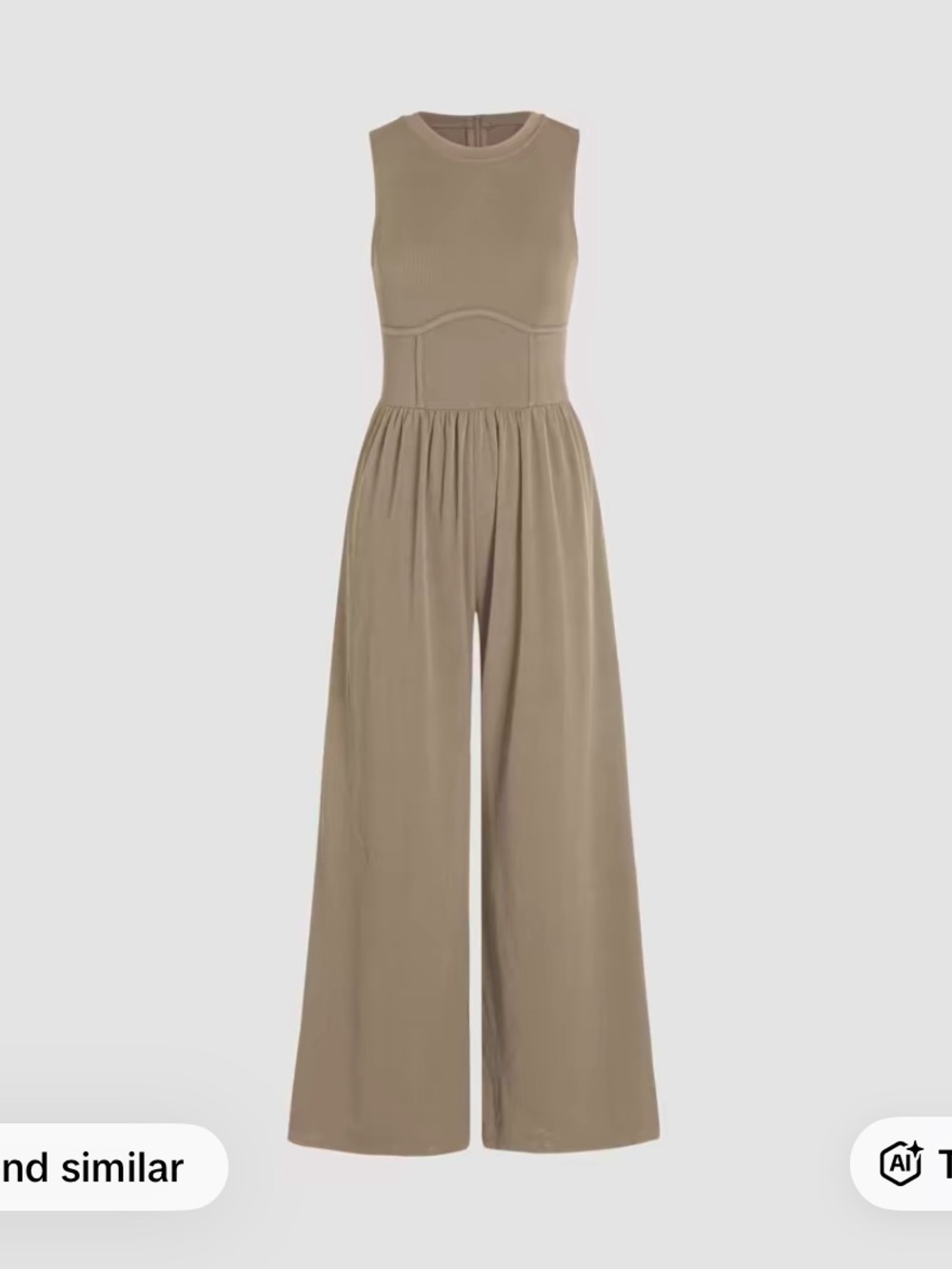 NWOT Cider Sleeveless Wide-leg Jumpsuit